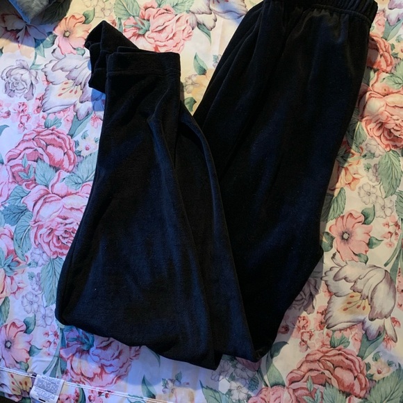 Sarah Morgan Women’s Black Velour Pants Size Large - Picture 1 of 10